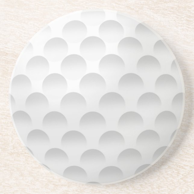 White Golf Boll Design Underlägg (Framsidan)
