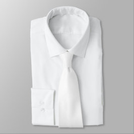 White Gömt Initialer Solid Färg Neck Tie Slips