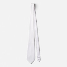 White Gömt Initialer Solid Färg Neck Tie