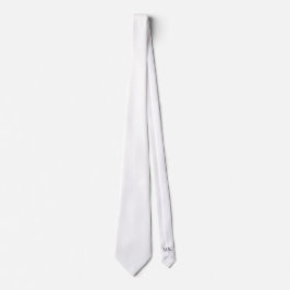 White Gömt Initialer Solid Färg Neck Tie Slips