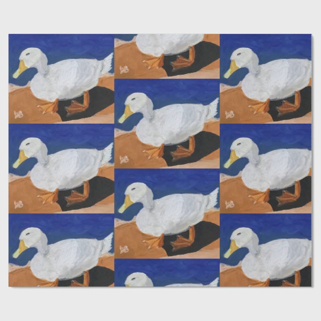 White Goose Presentpapper (Platt)