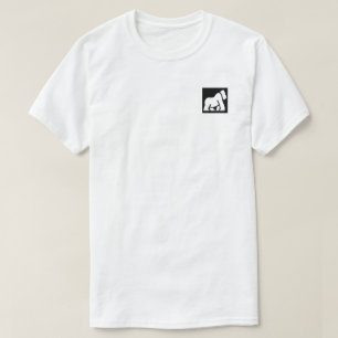 White Gorilla Emoji Logotyp Anpassade Festival T Shirt