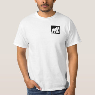 White Gorilla Emoji Logotyp Anpassade Festival T Shirt