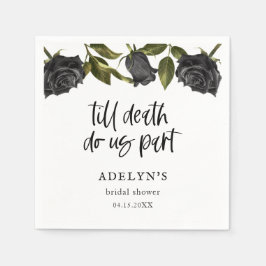 White Gothic Halloween Blommigt Möhippa Pappersservett