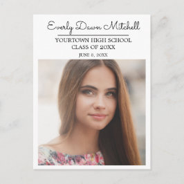 White Grad Party / Open House Photo Vykort