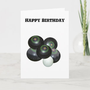 White Gräsmatta Bowls, Grattis på födelsedagen Kort