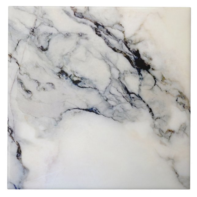 White Grått Black Marble Granite Guld Flake Faux Kakelplatta (Framsidan)