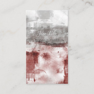 White Grått Burgundy Rustic Modern Abstrakt Nr56 Visitkort