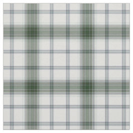 White Grått Grönt Tartan Play Tyg