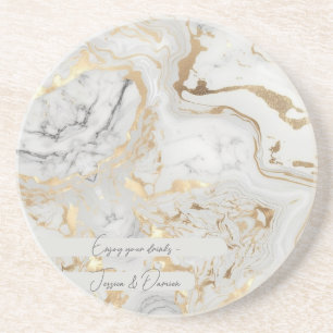 White Grått Sand faux golden Marble struktur anpas Underlägg