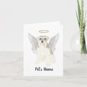 White Grått Schnauzer Sympathy Memorial Kort