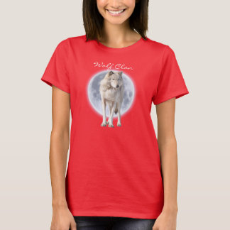 White Grått Varg & Full Moon VARG KLAN Wildlife Ar T-shirt