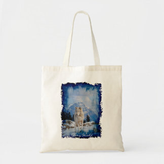 White Grått Varg Wildlife Carry-Bag Tygkasse