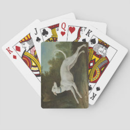 White Greyhound Hund (av Jean-Baptiste Oudry) Casinokort