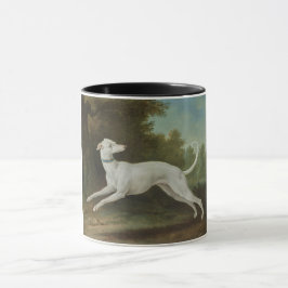 White Greyhound Hund (av Jean-Baptiste Oudry) Mugg