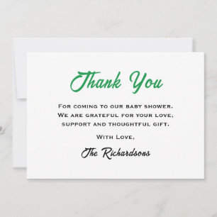 White Grönt Irish Baby Shower Little Shamrock Cool Tack Kort