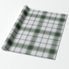 White Grönt Tartan Play Presentpapper