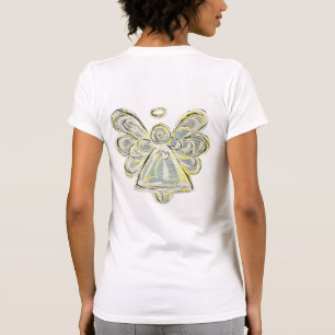 White Guardian Angel Anpassningsbar Helgdag Art Sh T Shirt