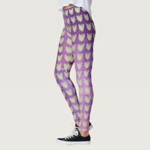 White Guardian Angel Art Anpassningsbar Helgdag Le Leggings