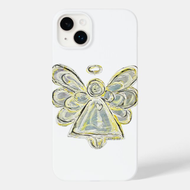 White Guardian Angel Art Anpassningsbar iphone cas (Baksida)