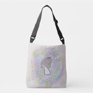 White Guardian Angel Purse Art Kor Body Bag Axelväska