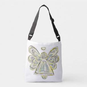 White Guardian Angel Purse Art Kor Body Bag Axelväska