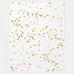 White Guld Confetti Fleecefilt