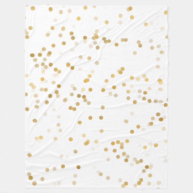 White Guld Confetti Fleecefilt (Framsidan)