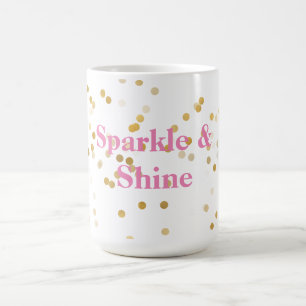 White Guld Confetti Kaffemugg
