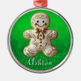 White & Guld Cookie Julgransprydnad Metall