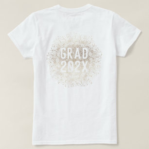 White Guld Elegant Foil Botanicals Student Uni T Shirt