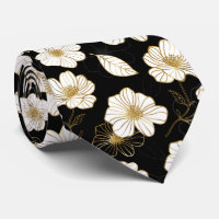 White Guld Flowers Black