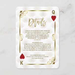 White Guld Gatsby Casino Las Vegas Poker Bröllop Tilläggskort