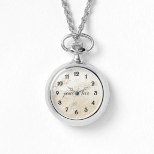 White Guld Glam Leopard Print personlig Armbandsur