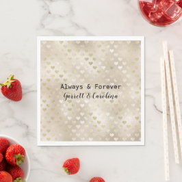 White Guld Hearts Pappersservett