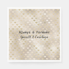 White Guld Hearts Pappersservett