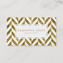 White Guld Herringbone Mönster Makeup Artist