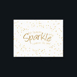 White & Guld Hon Lämnar lite Gnistra Canvastryck<br><div class="desc">Canvas Art. Med ett vitt och guld Lämnar hon lite Gnistra var hon än designar. ⭐ 99 procent av mina formgivningar i min affär sker i lagrar. Det gör det enkelt för dig att ändra storlek på och flytta grafiken och texten så att den passar perfekt för varje produkt. ⭐...</div>