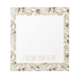 White Guld Lotus Flowers Anteckningsblock