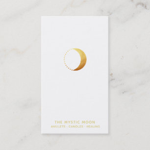*~* WHITE Guld Lunar Stars Mystic Måne Luna Visitkort