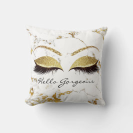White Guld Marble Makeup Lash Hej Gorgous Kudde