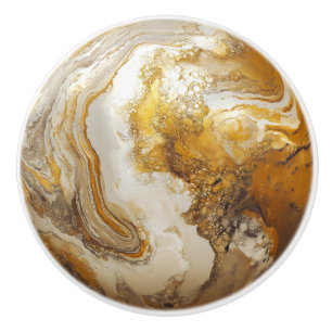 White Guld Marble Mönster Knopp