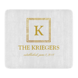 White Guld Monogram Bröllop