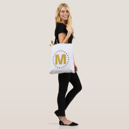 White Guld Monogram Tygkasse