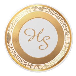 White Guld Personlig Monogram Knopp