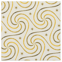 White Guld Spiral Stars jul-Eleganten Mönster Tyg