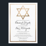 White Guld Star Gräns Pub Mitzvah Hebrew Namn Inbjudningar<br><div class="desc">Denna moderna och elegant pub mitzvah-inbjudan med Hebrew namn är perfekt för ditt barns speciella dag. Den har en faux tryckt guld foil Star av David och gräns ovanpå en enkel vit bakgrund med ornate kursiv typografi. Det är chic, minimalistisk och regal. ***VIKTIG DESIGN-ANMÄRKNING: Om du vill ha en begäran...</div>