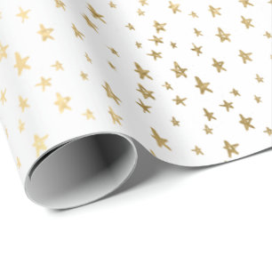 White Guld Stars Confetti delikat Konfetti händels Presentpapper