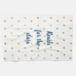 White Guld Stars Kökshandduk