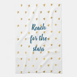 White Guld Stars Kökshandduk